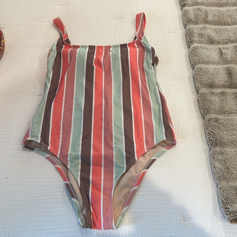 Kona Sol striped swimsuit